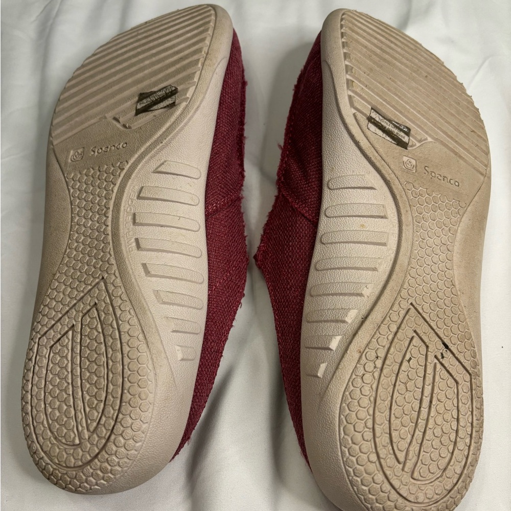 Spenco Shoes Womens 12 B Siesta Prana Mule Pink Canvas Casual Comfort Closed Toe - Picture 7 of 10